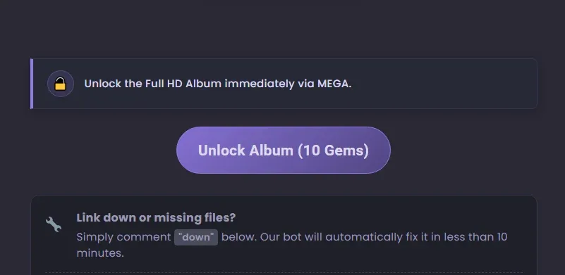 Unlock interface example